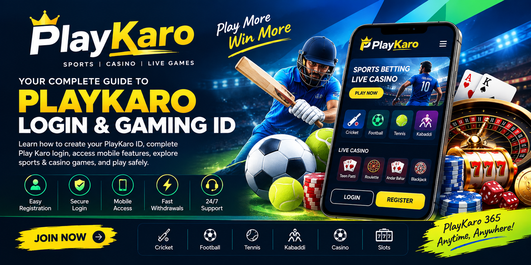 PlayKaro Login & Gaming ID: A Complete Guide to Sports, Casino & Mobile Access