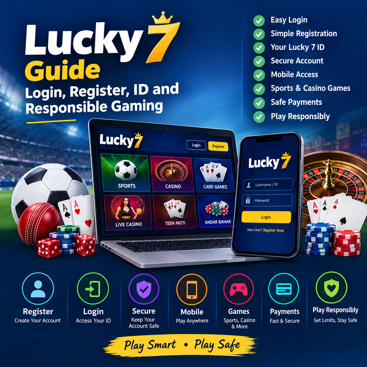 Lucky 7 Guide | Lucky 7 Login, Register, ID & Online Gaming