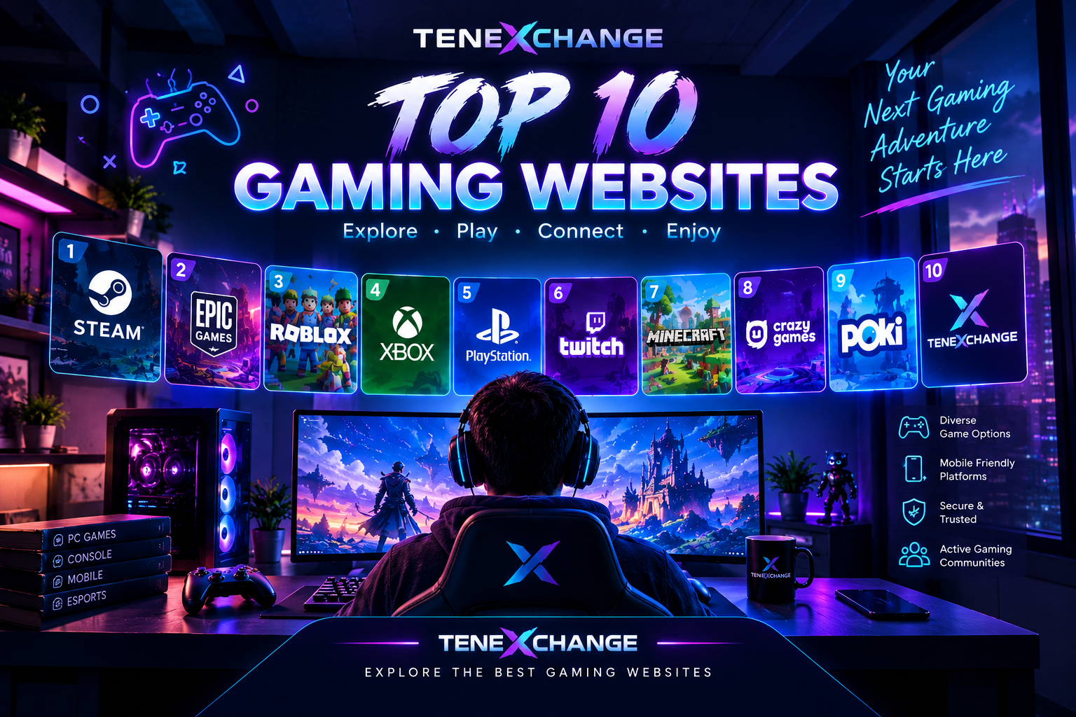 Top 10 Gaming Websites in 2026: Explore Digital Entertainment