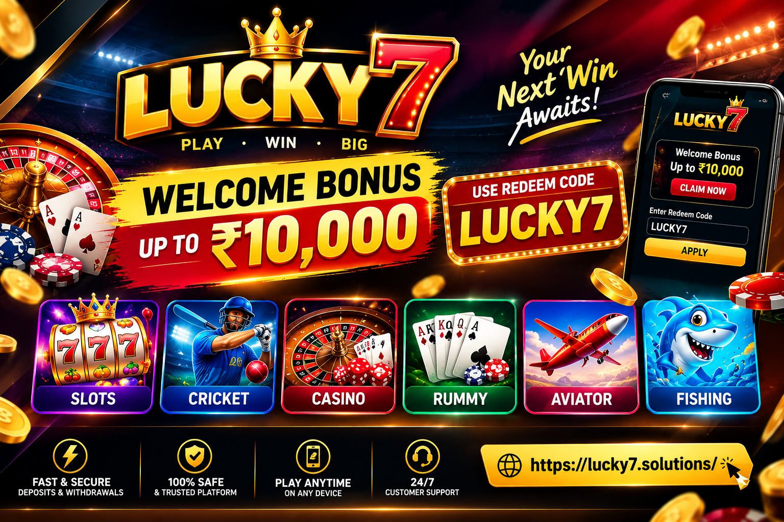 Lucky 7 Game Guide 2026 – Colour Trading, Casino Games & Bonus Offers