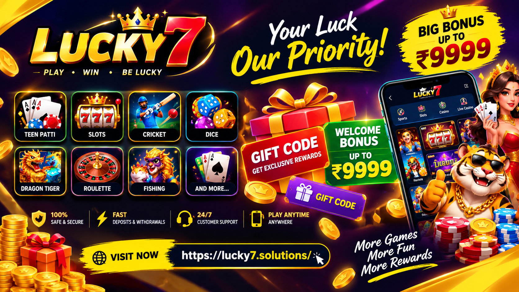 lucky7 login, Register, Bonus & Gift Code Guide