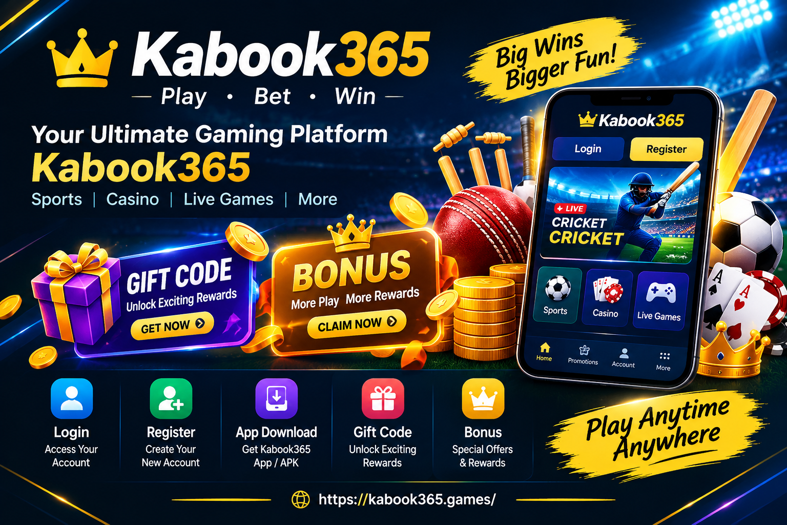 Kabook365 Login, App Download, Bonus & Gift Code Guide